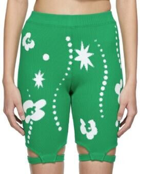 Kijun Green Banding Bike Shorts Small Korean Designer Y2K Archive